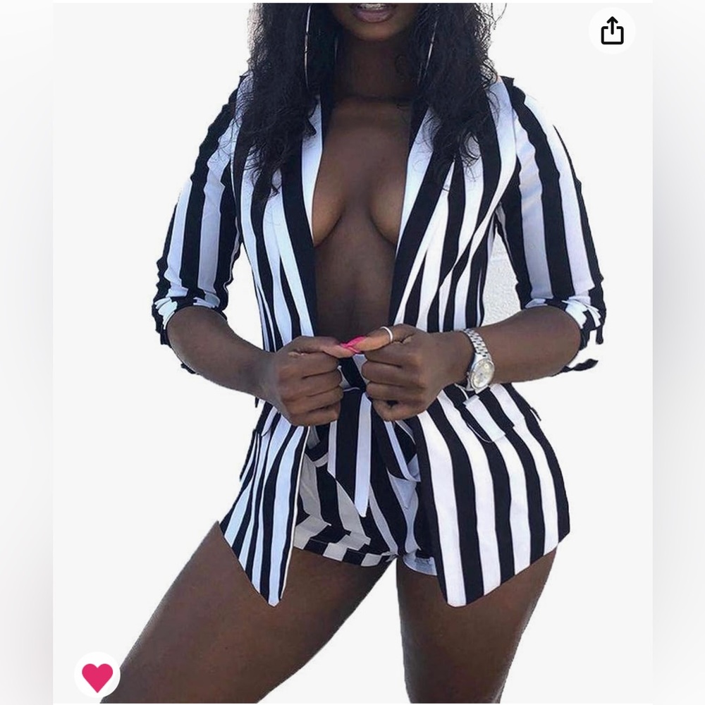 Long sleeve striped 2 piece set